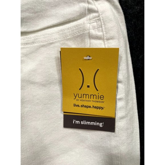 YUMMIE TUMMIE Womens Slimming mid-rise Skimmer White Size W 31" NWT simi_re-sell - Picture 6 of 12